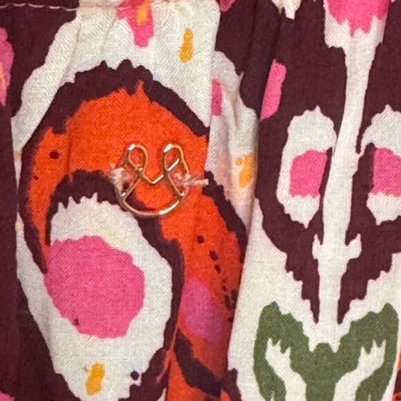 Maaji Totem Short Cover Up Dress Size Large Ikat Burgundy Print NEW $98 - Picture 9 of 9